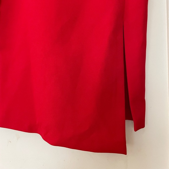 Zara Red Side Slit Dress - Picture 4 of 4